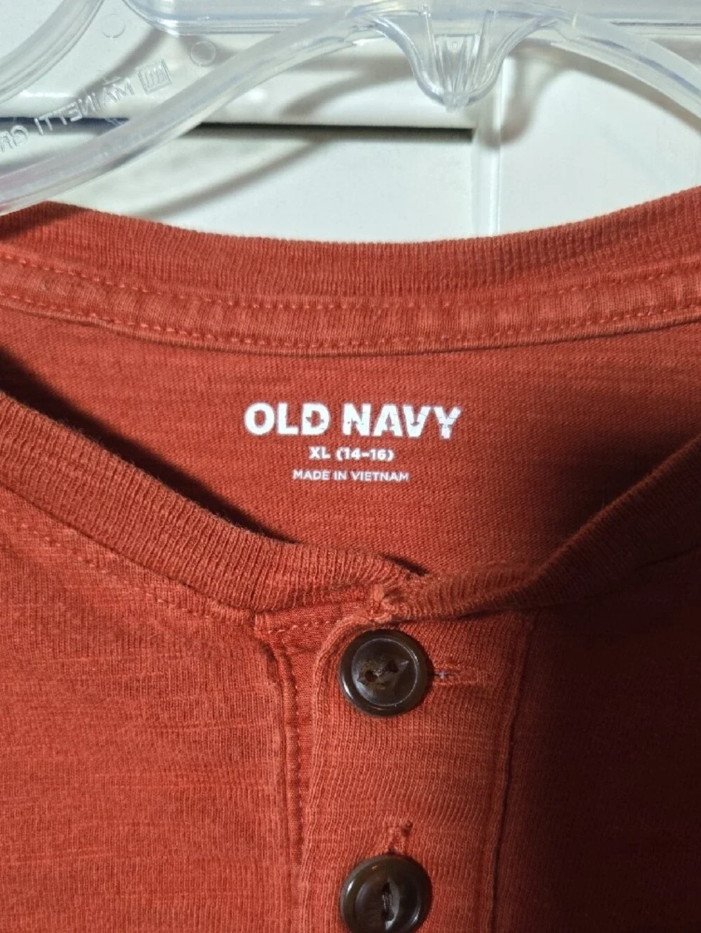 Old Navy Boy's 14-16 Burnt Orange Long-Sleeve Tee